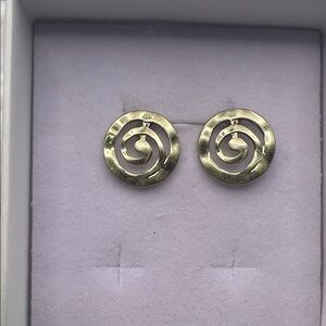 Gold Spiral Stud Earrings